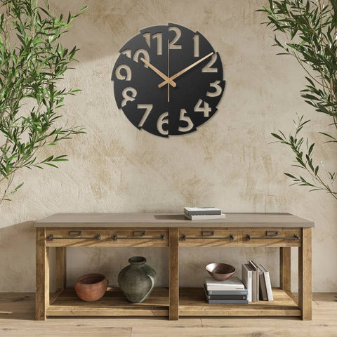 Modern Oversized Metal Wall Clock