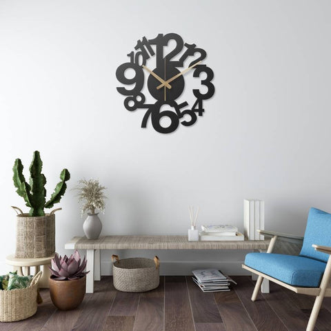 Numbered Metal Wall Clock