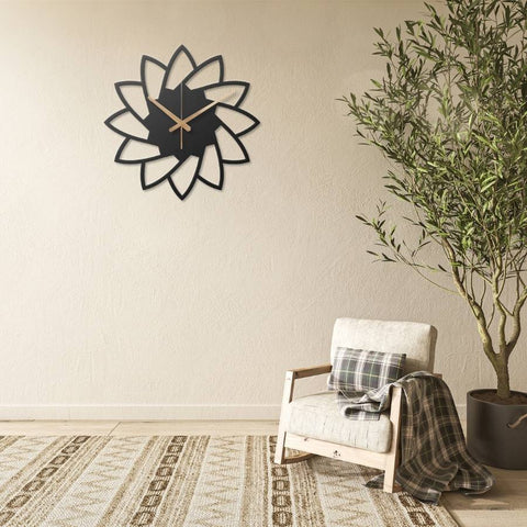 Lotus Flower Metal Wall Clock