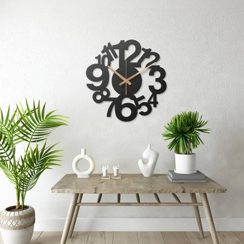 Numbered Metal Wall Clock