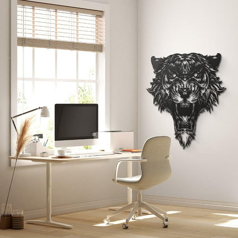 Ferocious Tiger Metal Wall Art Decor
