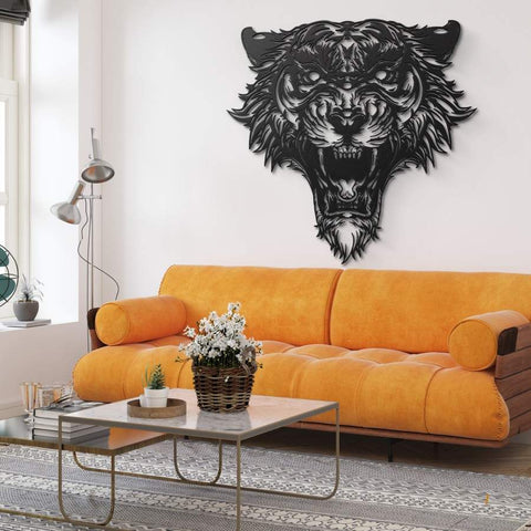 Ferocious Tiger Metal Wall Art Decor