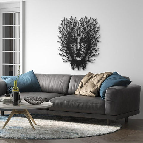 Tree Woman Metal Wall Art