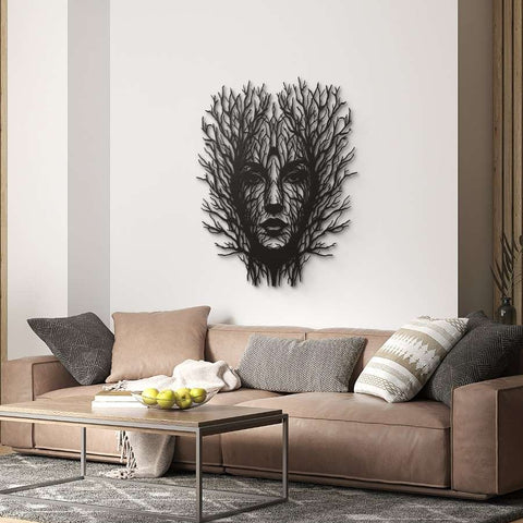 Tree Woman Metal Wall Art