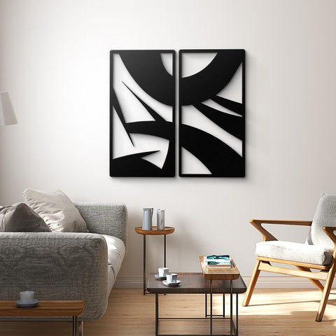 Mid Century Inspired Abstract Metal Wall Art