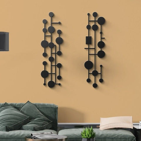 Mid Century Modern Magic Metal Wall Art Set Of 2