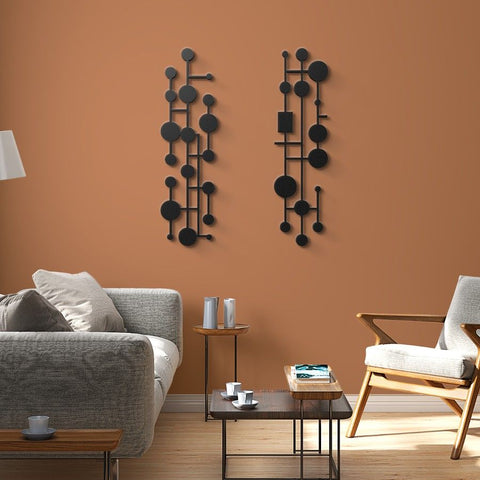 Mid Century Modern Magic Metal Wall Art Set Of 2