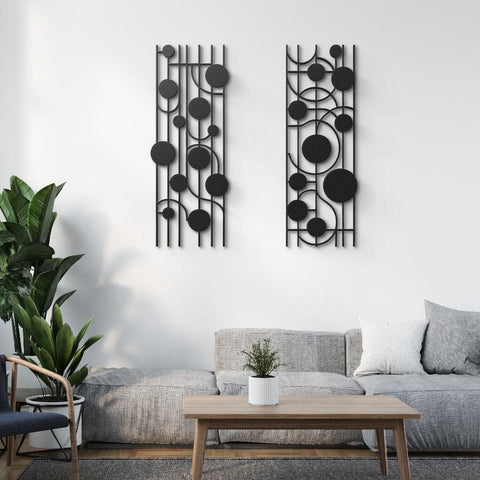 Rhythmic Mid Century Metal Wall Art Set Of 2