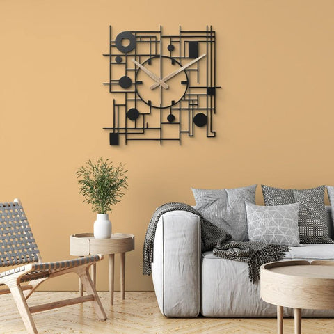 Mid Century Modern Metal Wall Clock
