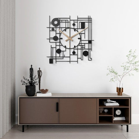 Mid Century Modern Metal Wall Clock