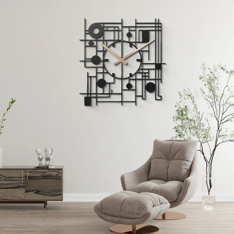 Mid Century Modern Metal Wall Clock