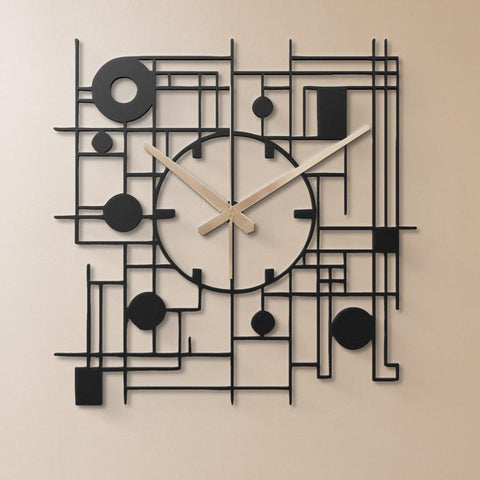 Mid Century Modern Metal Wall Clock