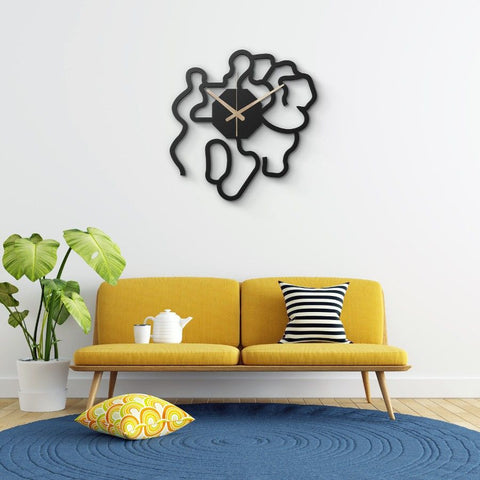 Minimalist Analog Metal Wall Clock Modern Clean Decor