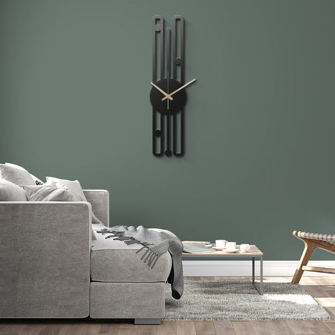 Modern Design Long Metal Wall Clock