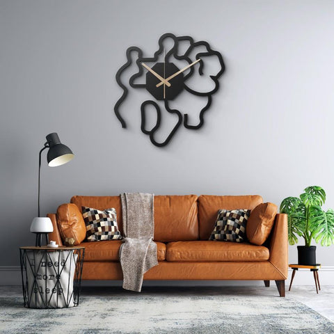 Minimalist Analog Metal Wall Clock Modern Clean Decor