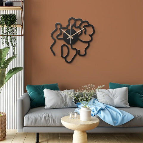 Minimalist Analog Metal Wall Clock Modern Clean Decor