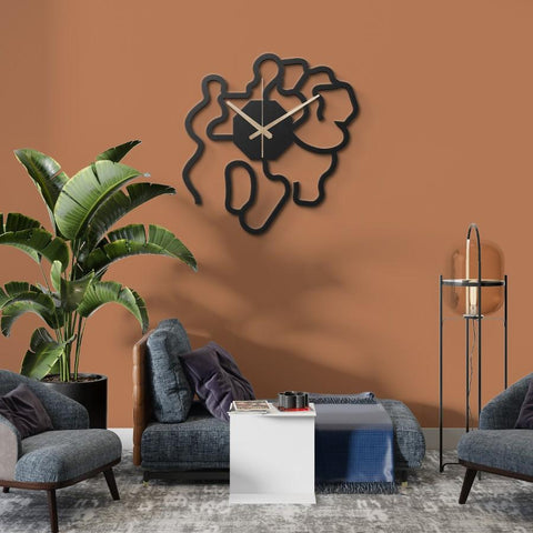 Minimalist Analog Metal Wall Clock Modern Clean Decor