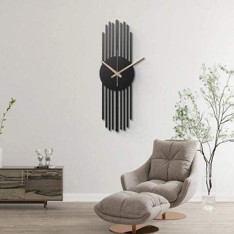 Large Metal Wall Clock for Living Room