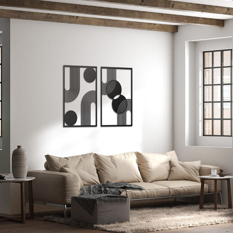 Minimalist Mid Century Modern Metal Wall Art