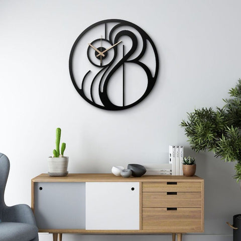 Modern Abstract Design Metal Wall Clock Contemporary Decor