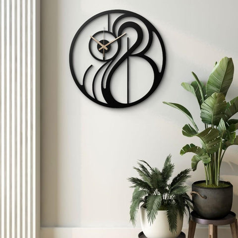 Modern Abstract Design Metal Wall Clock Contemporary Decor