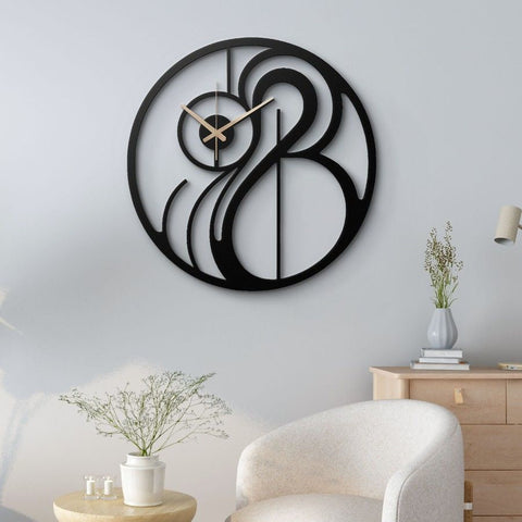 Modern Abstract Design Metal Wall Clock Contemporary Decor