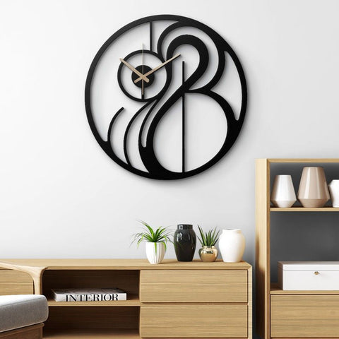 Modern Abstract Design Metal Wall Clock Contemporary Decor