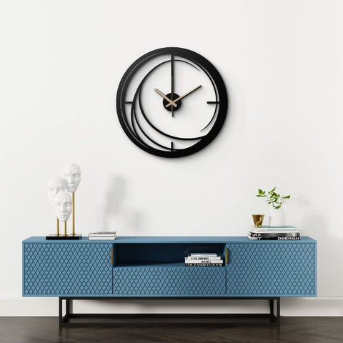 Modern Geometric Metal Wall Clock