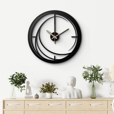 Modern Geometric Metal Wall Clock