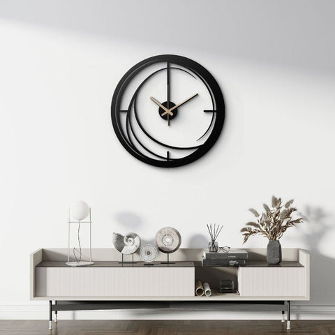 Modern Geometric Metal Wall Clock