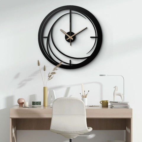 Modern Geometric Metal Wall Clock