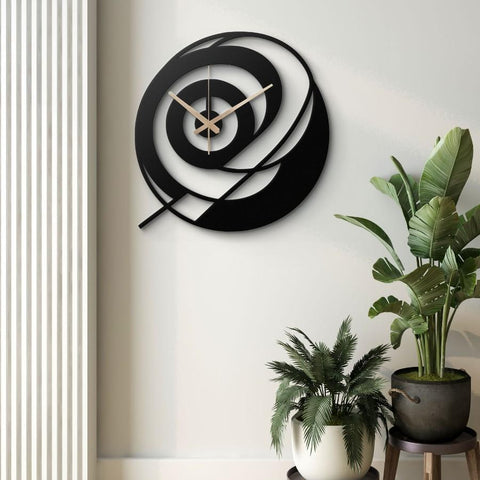 Modern Spiral Metal Wall Clock