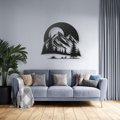 Mountain Nature View Metal Wall Art
