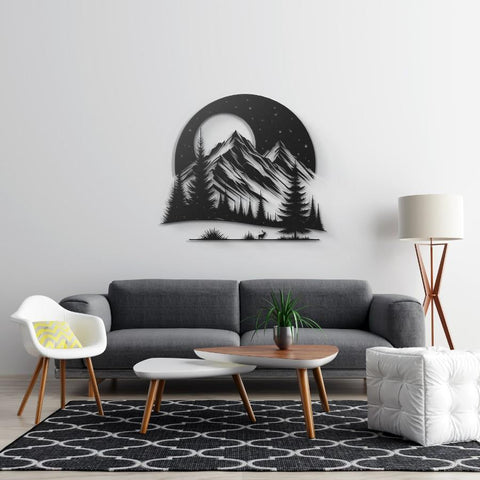 Mountain Nature View Metal Wall Art