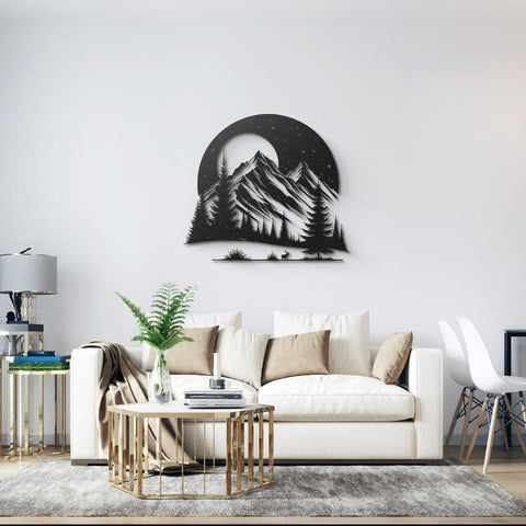 Mountain Nature View Metal Wall Art