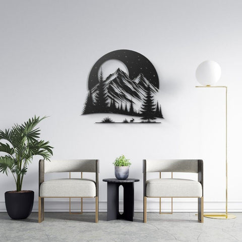 Mountain Nature View Metal Wall Art