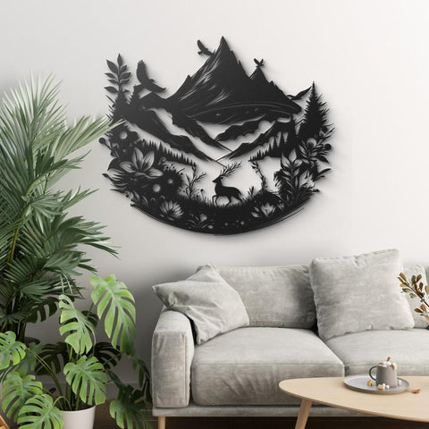 Mountain Wilderness Adventure Metal Wall Art