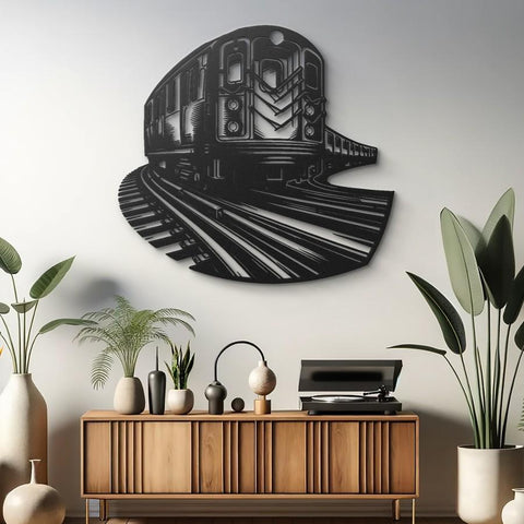 New York City Subway Train Metal Wall Art