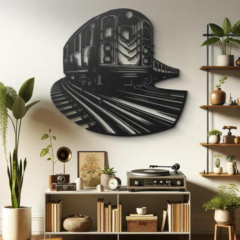 New York City Subway Train Metal Wall Art