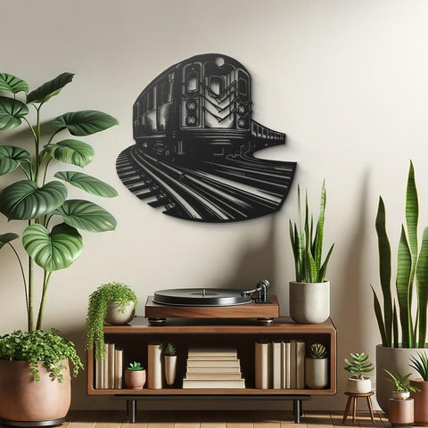 New York City Subway Train Metal Wall Art