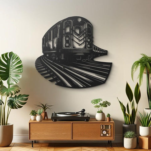 New York City Subway Train Metal Wall Art