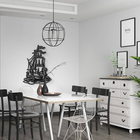 Ship Octopus Metal Wall Art