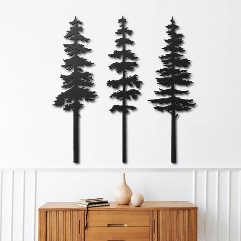 Forest Decor Pine Tree Metal Wall Art