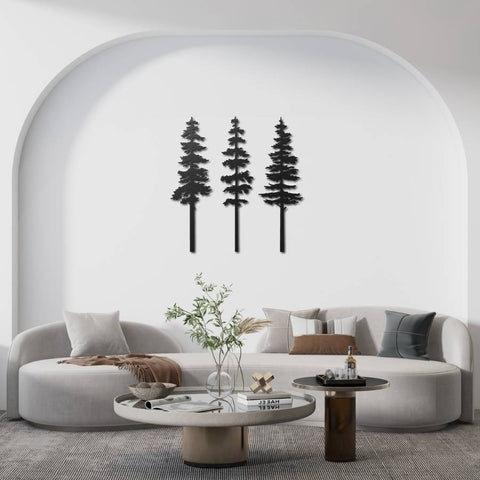 Forest Decor Pine Tree Metal Wall Art