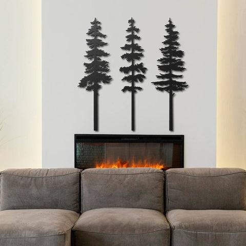 Forest Decor Pine Tree Metal Wall Art