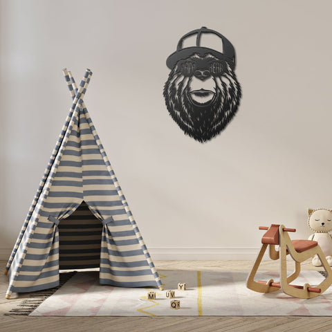 Papa Bear Metal Wall Art Decor