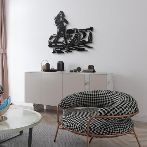 Racer Girl Metal Wall Art