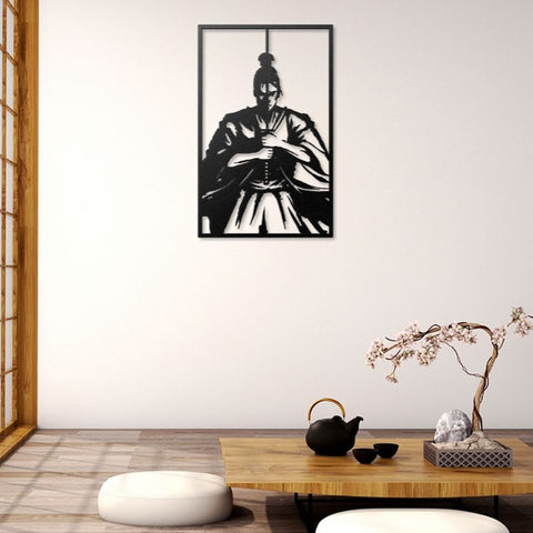 Japanese Samurai Warrior Metal Wall Art