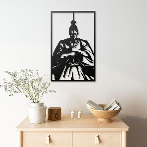 Japanese Samurai Warrior Metal Wall Art
