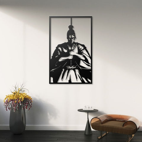 Japanese Samurai Warrior Metal Wall Art